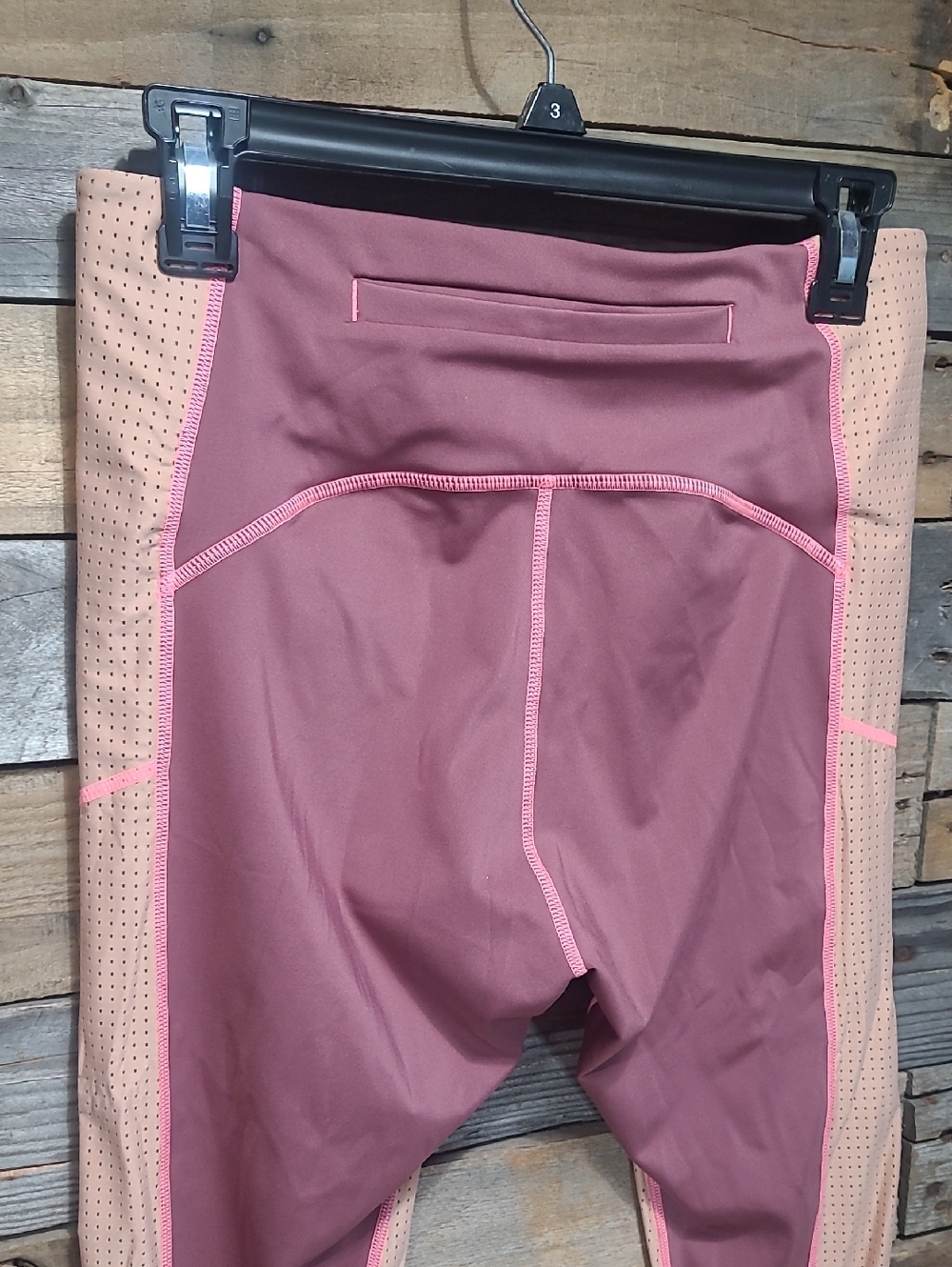 Fabletics NWT Motion365+ High-Waisted Shine Legging PINK nude Purple Sz LARGE - Picture 6 of 9